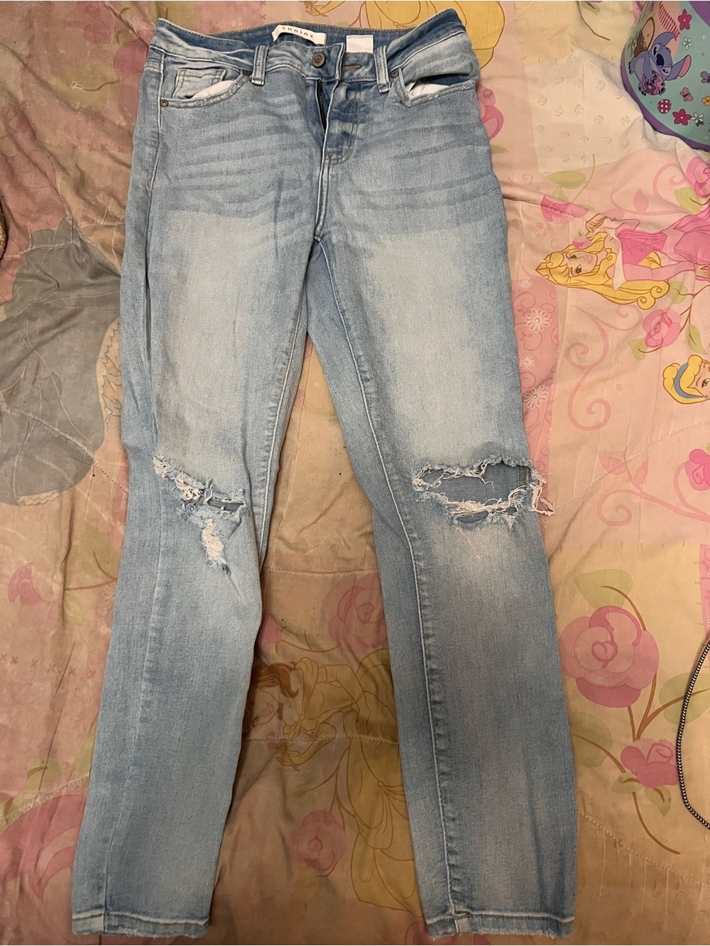 eunina Light Blue Distressed Skinny Jeans